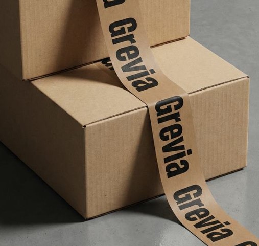 Reinforced kraft paper tape with custom logo print